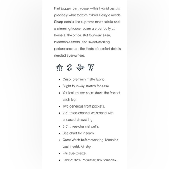 Medium Zyia perfection joggers navy blue with POCKETS Super Comfy & Lightweight - Picture 6 of 15